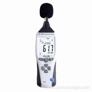 Professional sound level meter, weighting dBA and dBC, fast and slow time, maximum/minimum/data hold